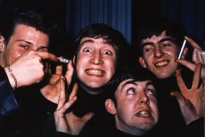 The Beatles, early 1962. L-R Pete Best, John Lennon, Paul McCartney, George Harrison The Beatles, early 1962. L-R Pete Best, John Lennon, Paul McCartney, George Harrison