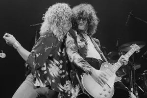 best guitarists – Jimmy Page Led Zeppelin's Robert Plant and Jimmy Page onstage at Earl's Court, London, May 1975