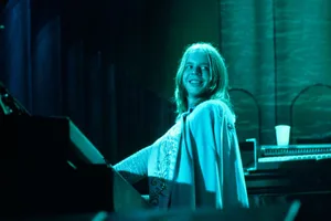 Rick Wakeman cape Rick Wakeman of Yes performing on stage in a cape, 1976