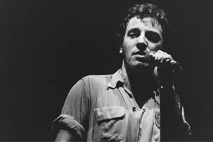 Bruce Springsteen performing live on The River tour, April 1981 Bruce Springsteen performing live on The River tour, April 1981