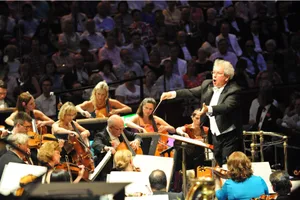 BBC Symphony Orchestra Jiri Belohlavek conducts the BBC Symphony Orchestra during the Last Night Of The Proms at Royal Albert Hall on September 8, 2012 in London, United Kingdom