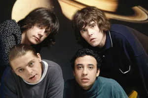 The Stone Roses, English indie rock band, 1990. Clockwise from top left: John Squire, Ian Brown, Alan ‘Reni’ Wren, and Gary ‘Mani’ Mounfield The Stone Roses, English indie rock band, 1990. Clockwise from top left: John Squire, Ian Brown, Alan 'Reni' Wren, and Gary 'Mani' Mounfield