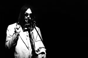 Neil Young Ditch Trilogy Neil Young performs with the Santa Monica Flyers at The Rainbow Theatre in London, November 05 1973 during the Tonight's The Night Tour