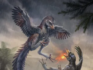 Yuezhuornis yangyuanensis.image-tiff Life reconstruction of the Late Jurassic bird Yuezhuornis yangyuanensis. Credit: Mr. Chung-Tat Cheung