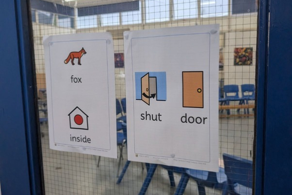 “The teachers had put a sign up telling everyone to keep the door shut ...