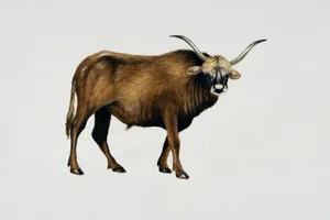 Aurochs or Urus (Bos primigenius taurus) UNSPECIFIED - FEBRUARY 17: Aurochs or Urus (Bos primigenius taurus), Bovidae. Illustration. (Photo by DeAgostini/Getty Images)