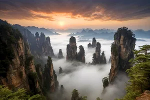 Zhangjiajie National Forest Park in China Zhangjiajie National Forest Park in China