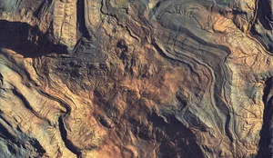 Aerial view of rugged cliffs. Aerial view of rugged cliffs.