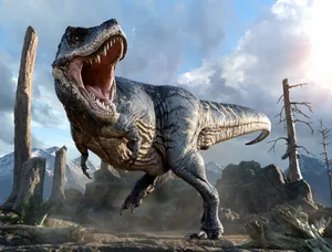Tyrannosaurus from the Cretaceous era 3D illustration Tyrannosaurus from the Cretaceous era 3D illustration
