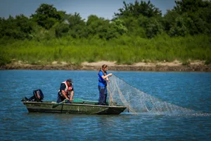 Liavrenti Janelidze and Tamar Edisherashvili, Sturgeon Research Team Liavrenti Janelidze and Tamar Edisherashvili, Sturgeon Research Team
