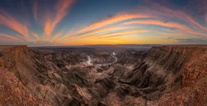 Sunset of Fish River Canyon in Namibia