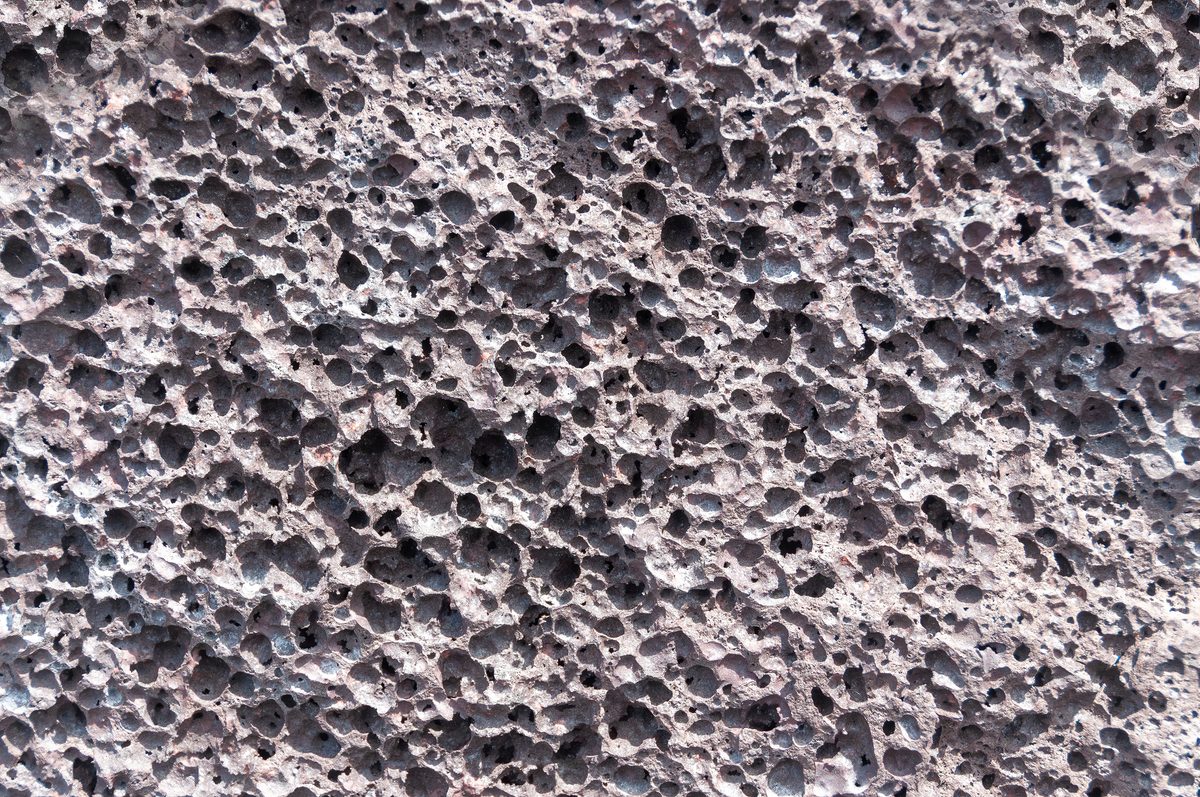 Close up of grey pumice volcanic rock, Hawaii, USA