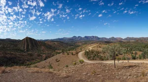 Ikara-Flinders Ranges View onto the ragged outback landscape in the Ikara-Flinders Ranges