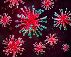 Close up of a group of Viruses Close up of a group of Viruses