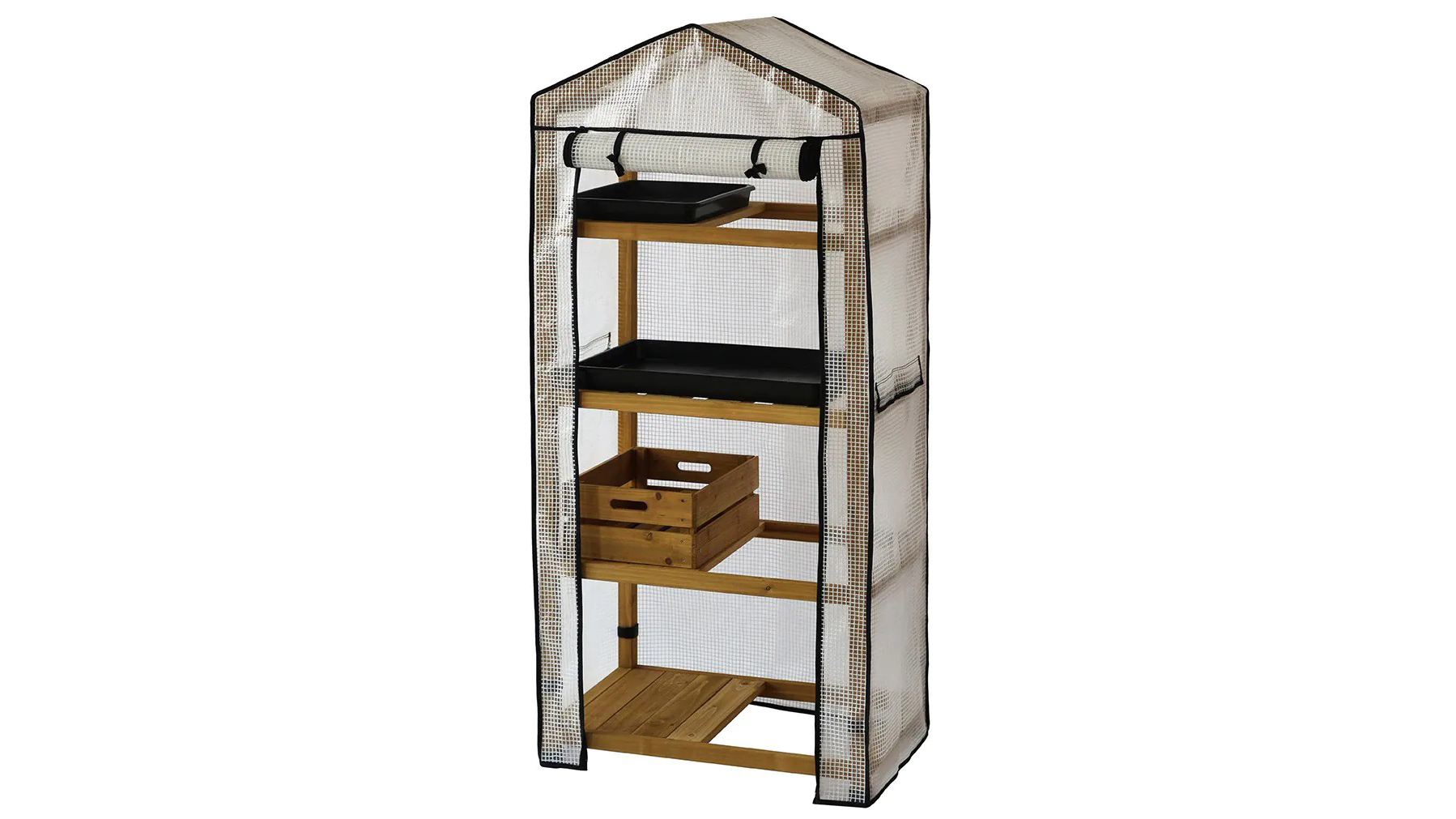 VegTrug wooden growhouse nursery & cover