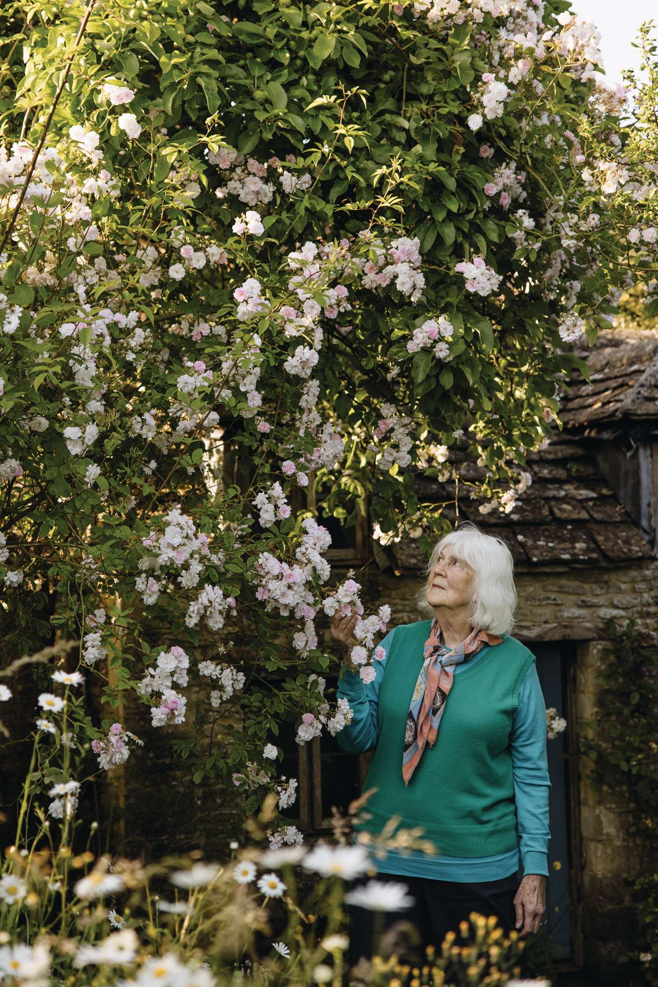 Woman in garden