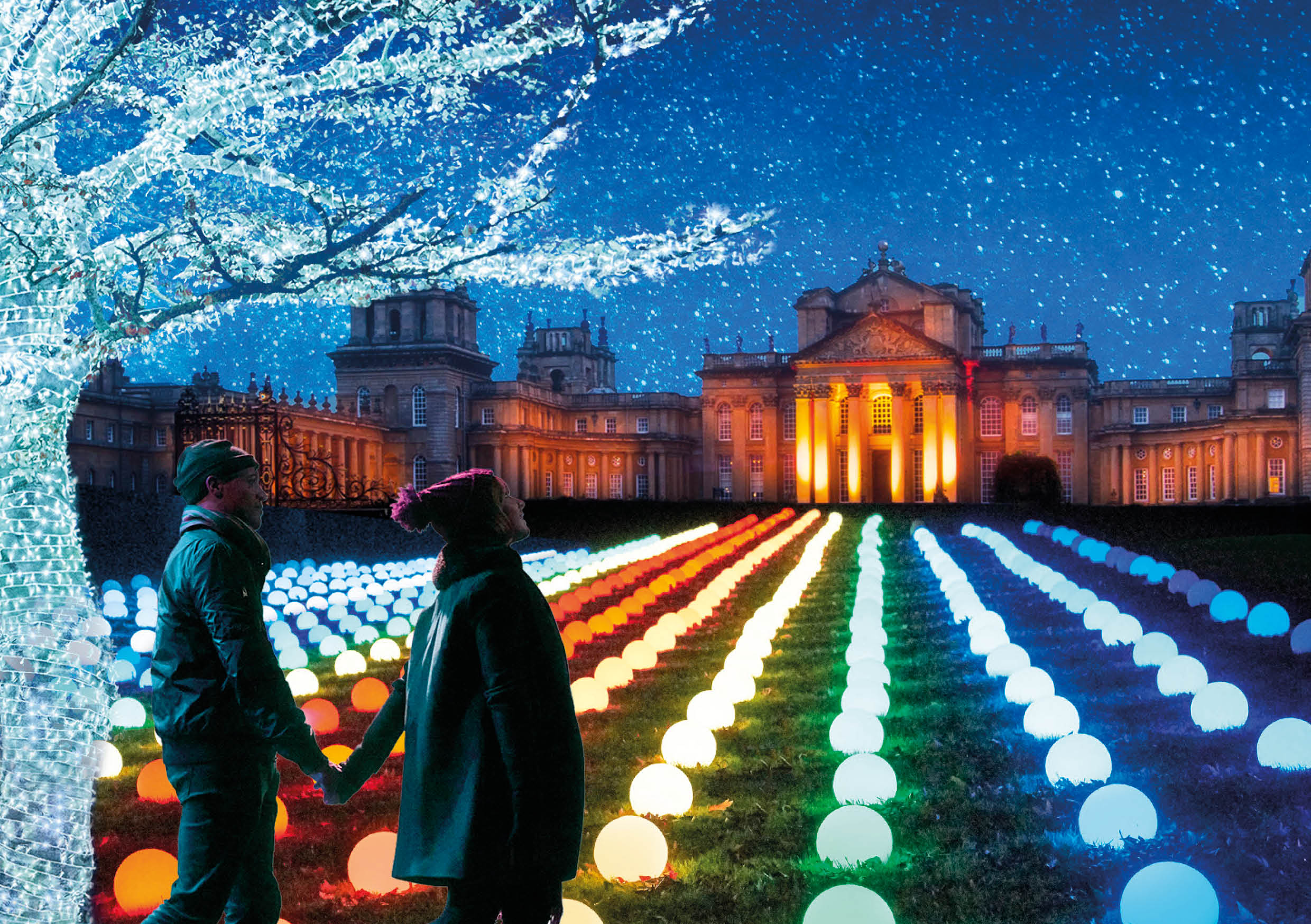 Blenheim Palace Christmas light show