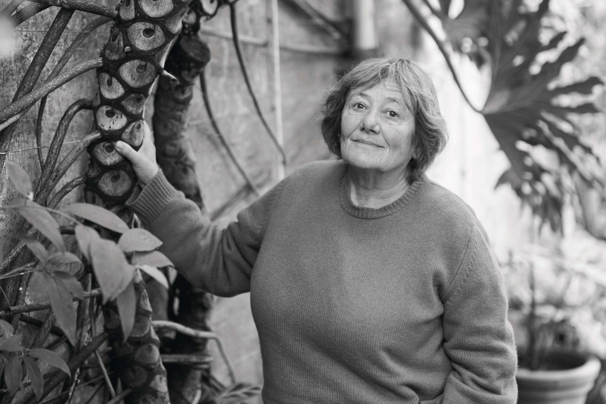 Woman stood in garden