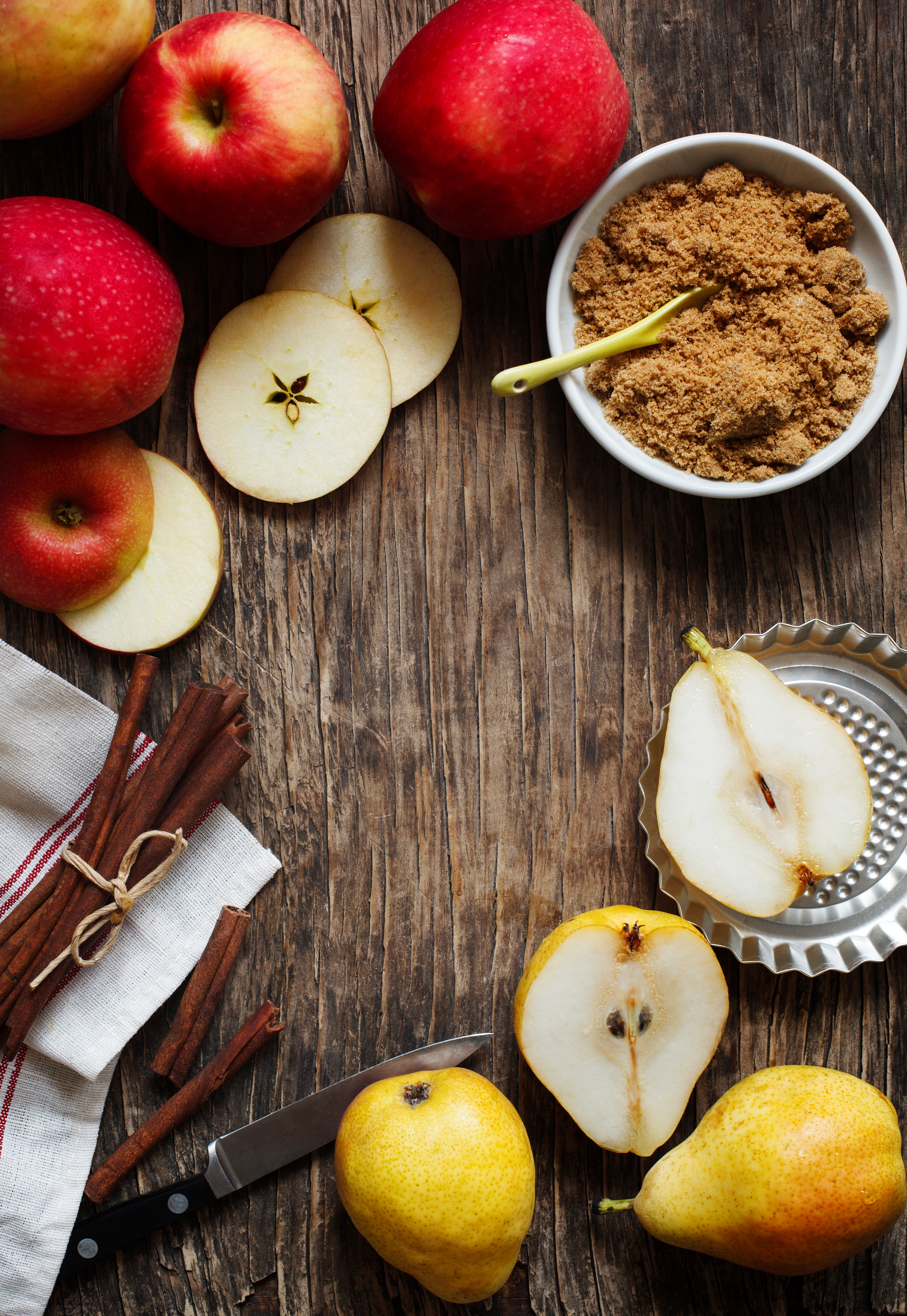 Apples and cinnamon