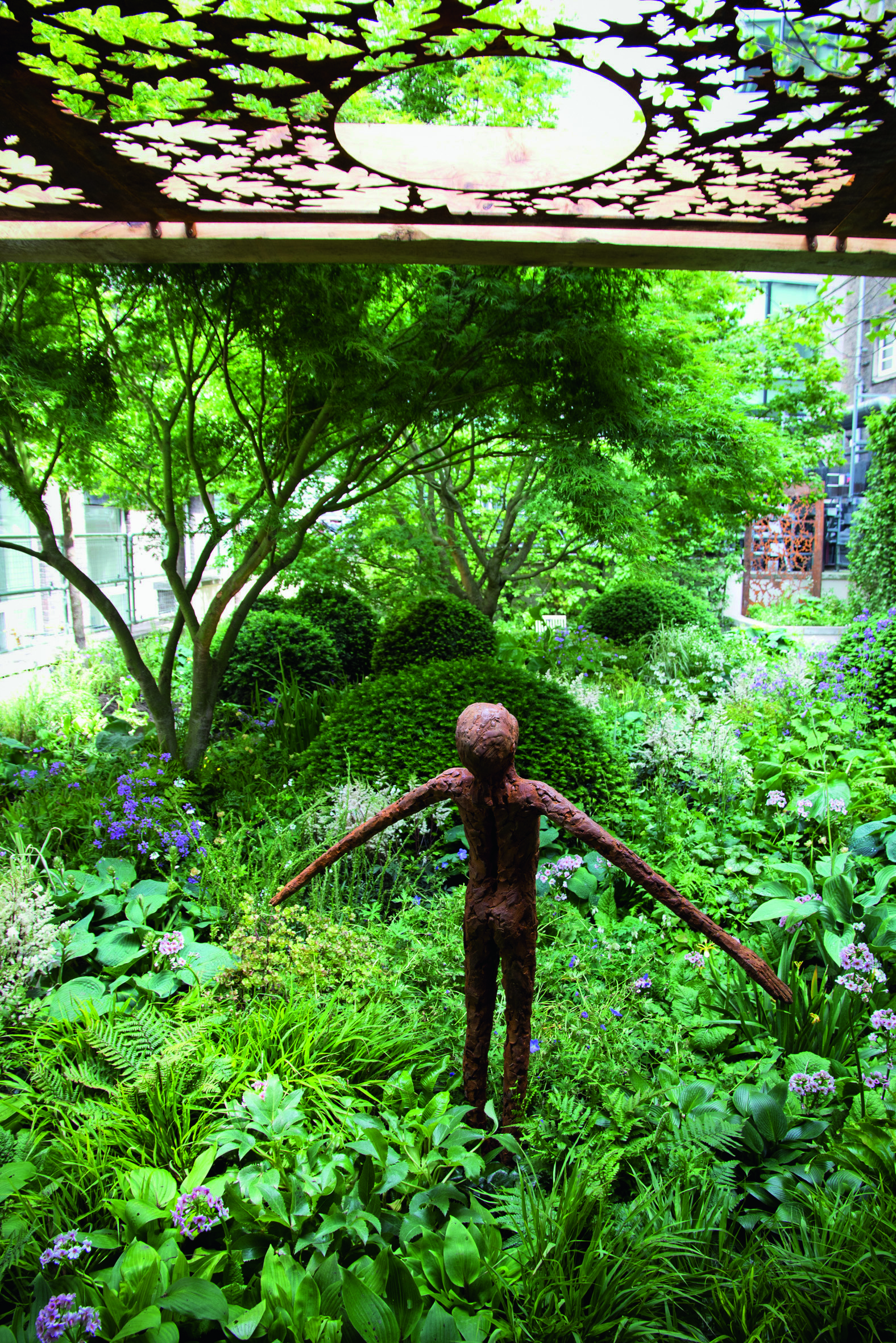 Chris Beardshaw’s 2016 garden for Morgan Stanley in situ on the roof of Great Ormond Street Hospital.