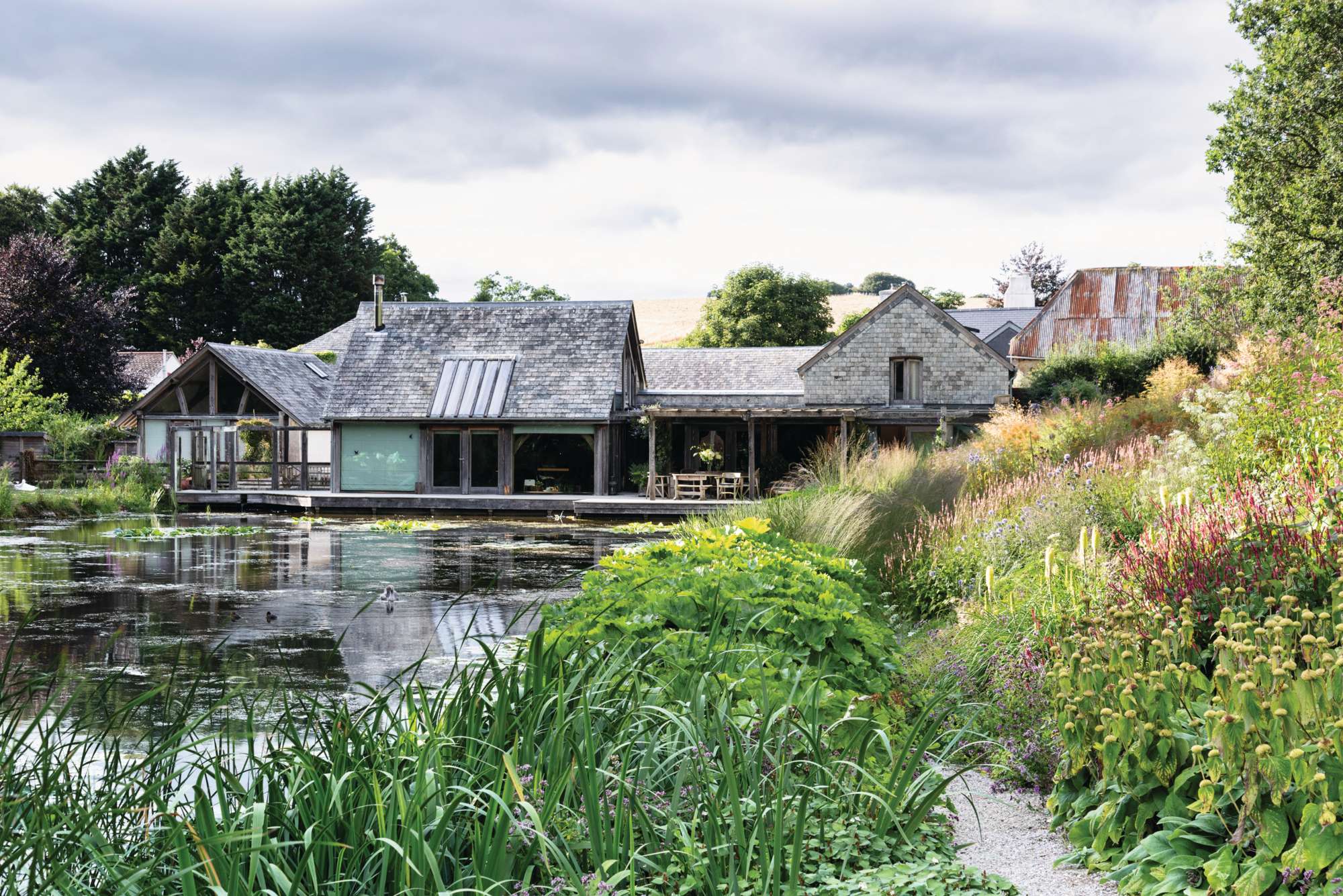 View over the lake to Brook House