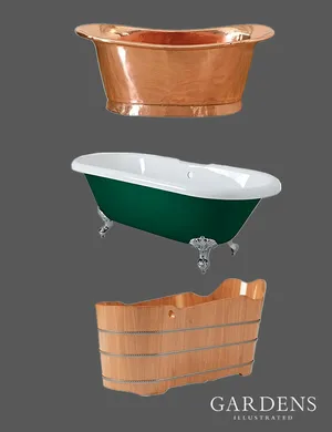 Bath tubs A selection of bath tubs on a grey background