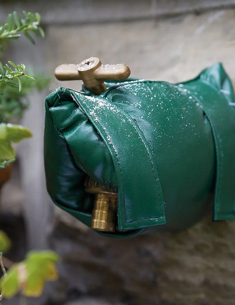 Outside Tap Cover Green PVC Outside Tap Cover Green PVC on a tap