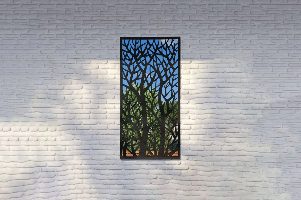 MirrorOutlet Metal Garden Screen MirrorOutlet Metal Garden Screen