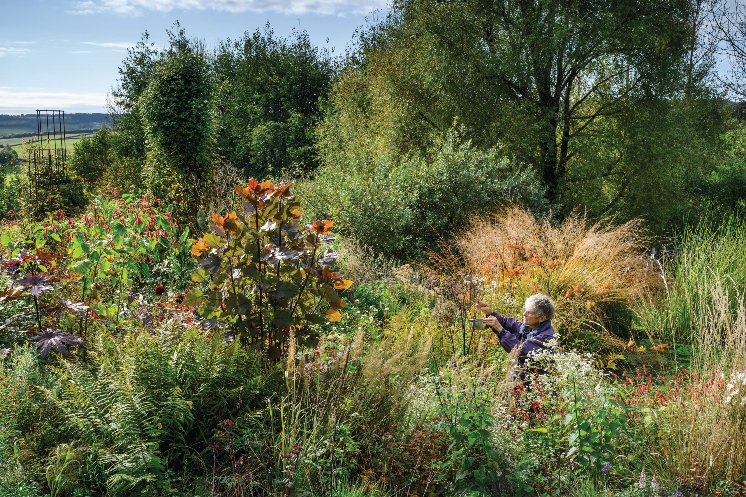 Woman in garden