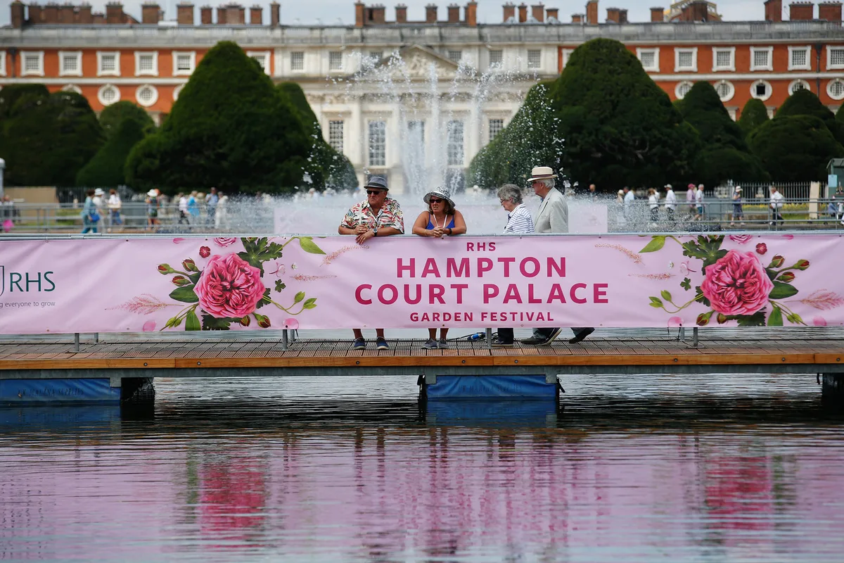 Visitors at RHS Hampton Court Palace Garden Festival 