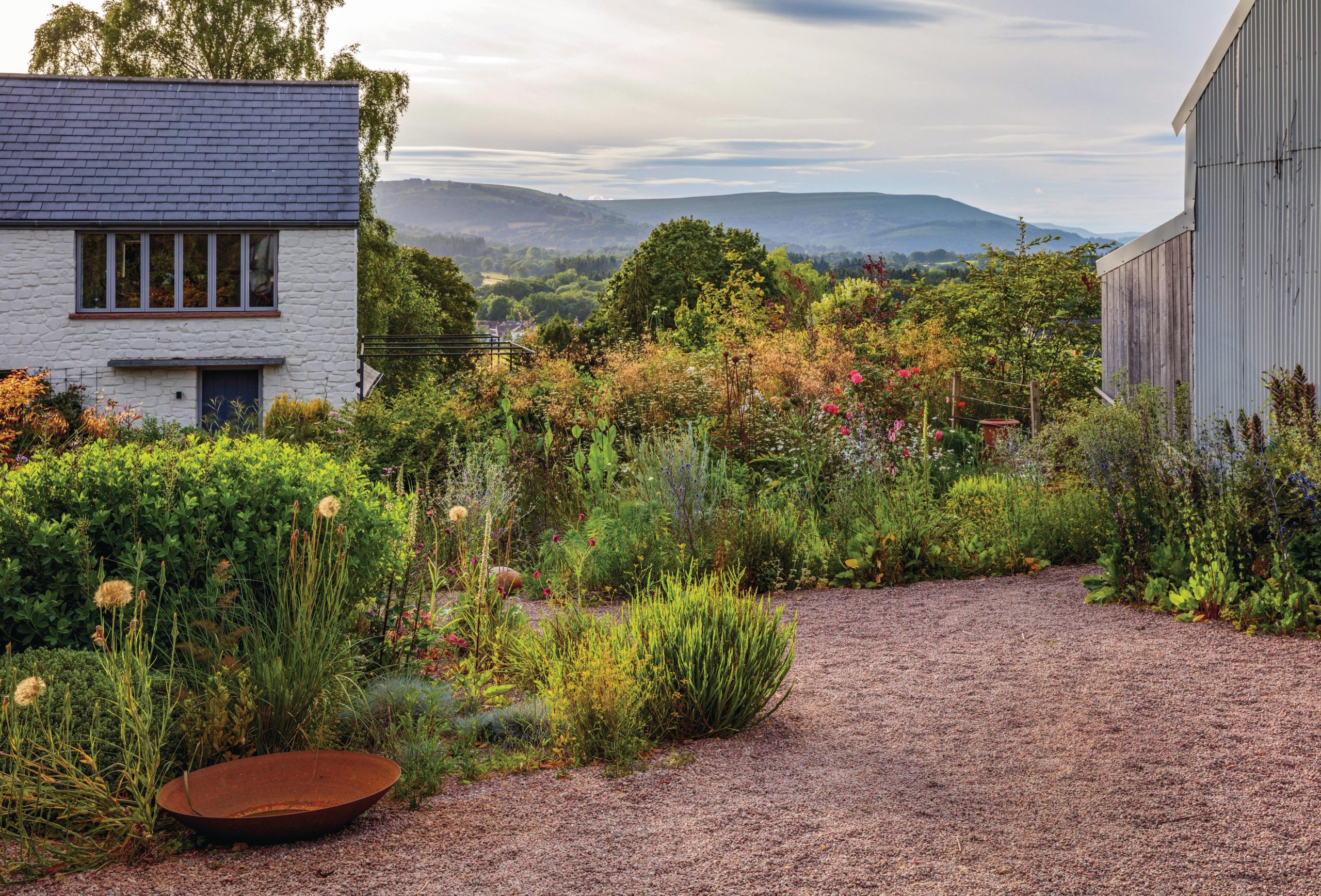 Cottage garden and house