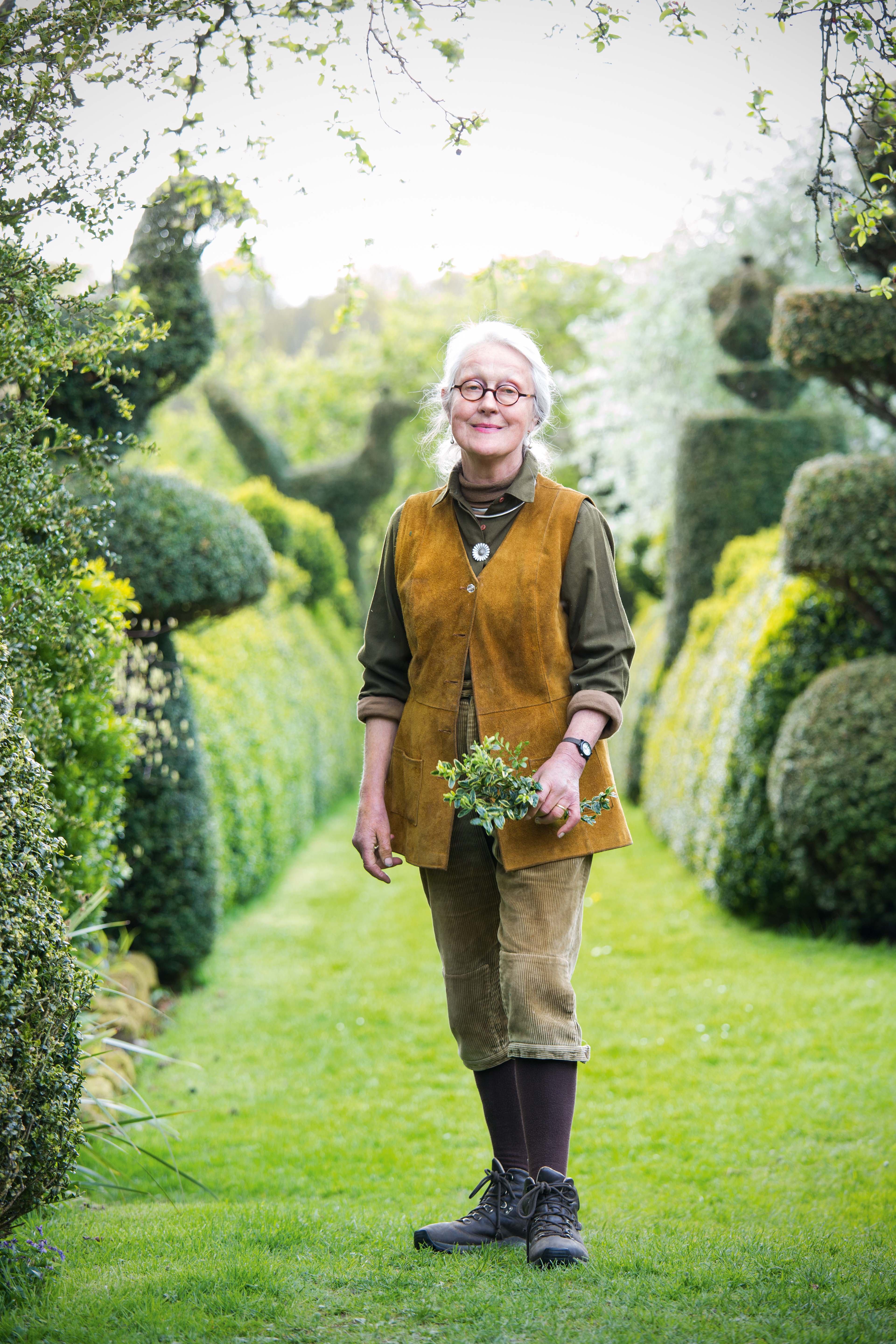 Charlotte Molesworth in her garden at Balmoral Cottage.