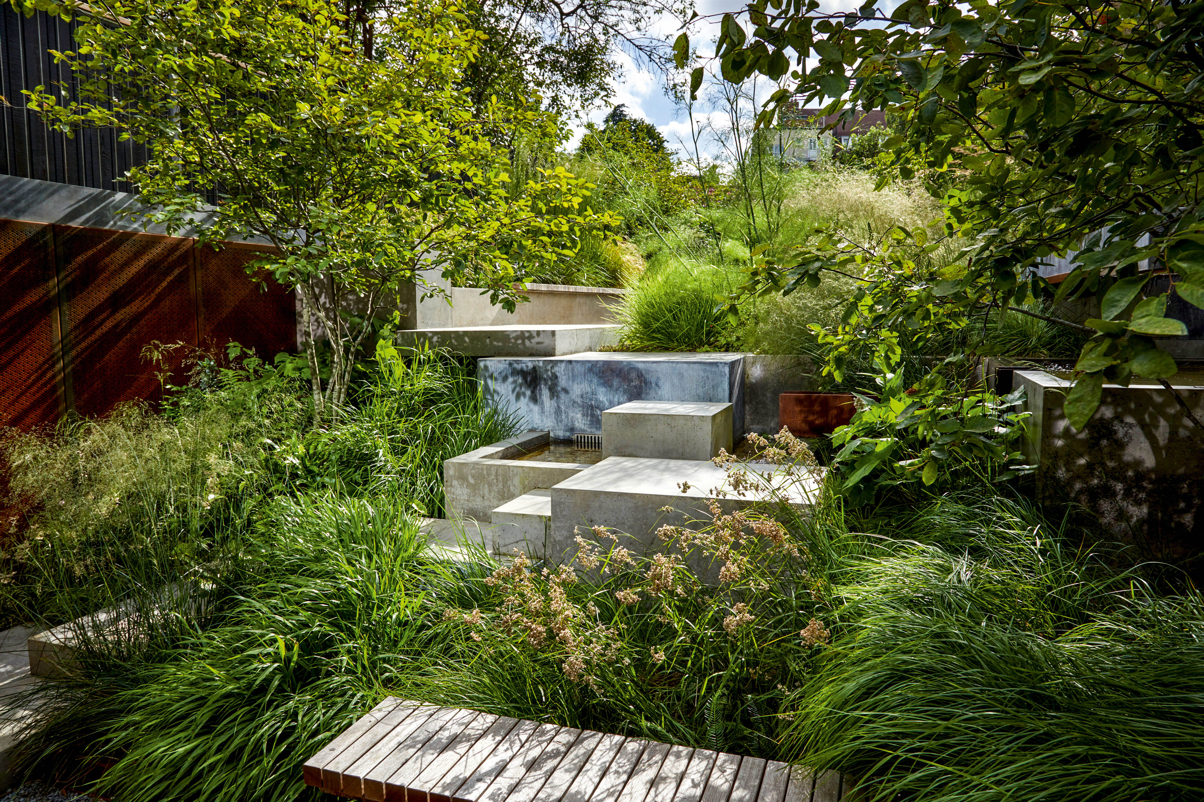 Suburban garden designed by Tom Massey