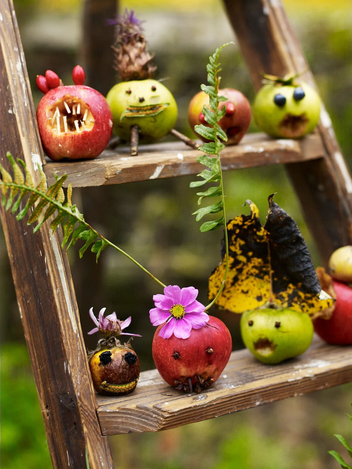Scary apples for halloween and apple day