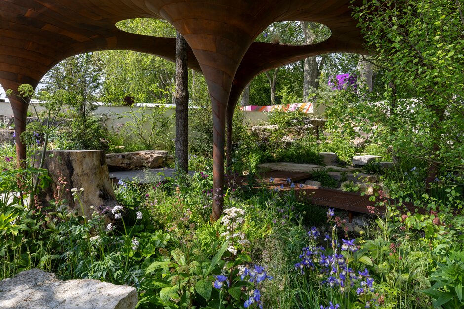 The WaterAid Garden. Designed by Tom Massey and Je Ahn. RHS Chelsea Flower Show 2024