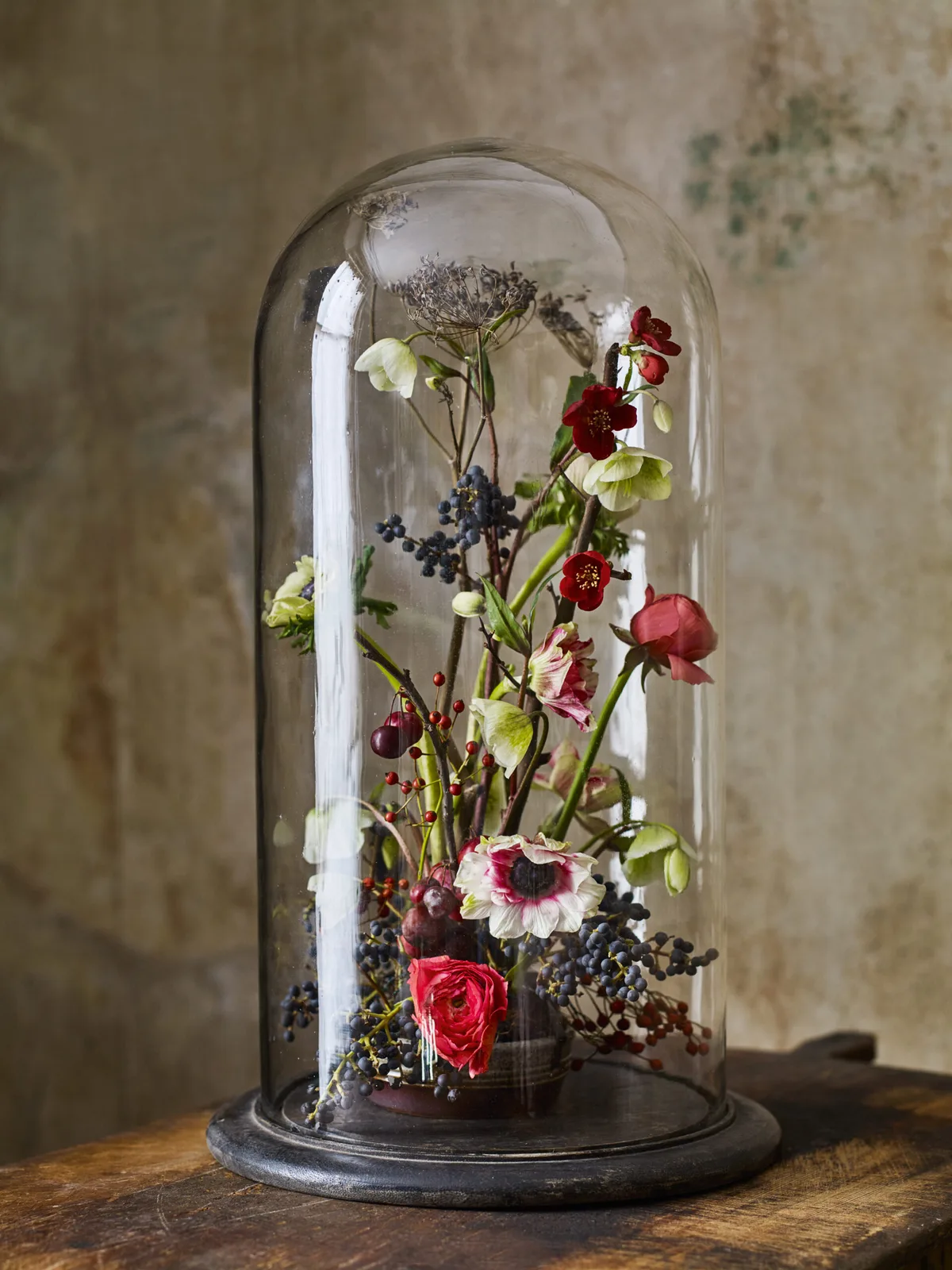 A Christmas Cloche made my Swallows and Damsons