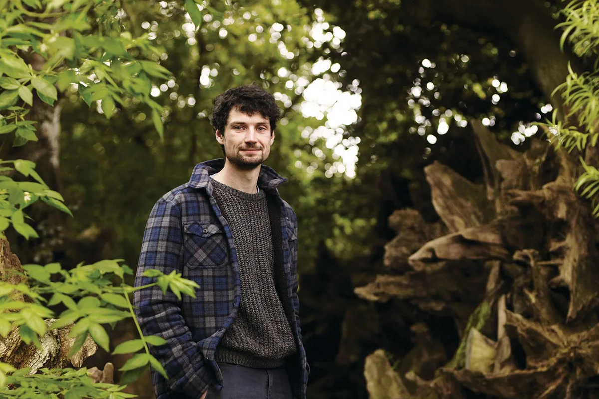 Man stood in garden