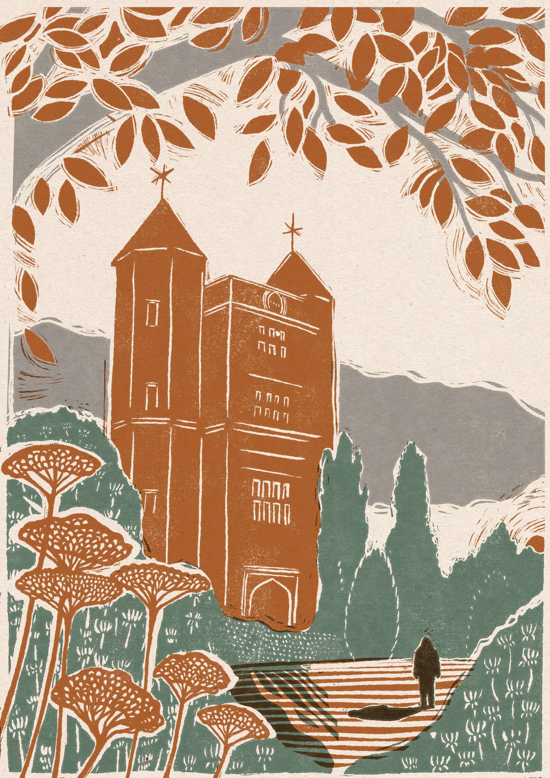 Manor house illustration