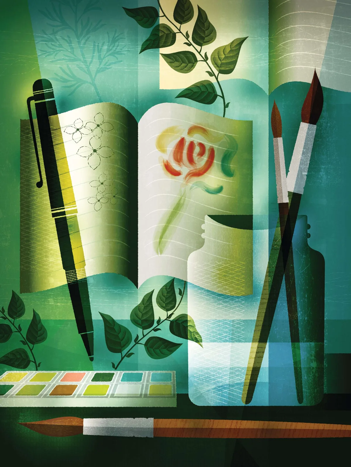 Illustration of notebook