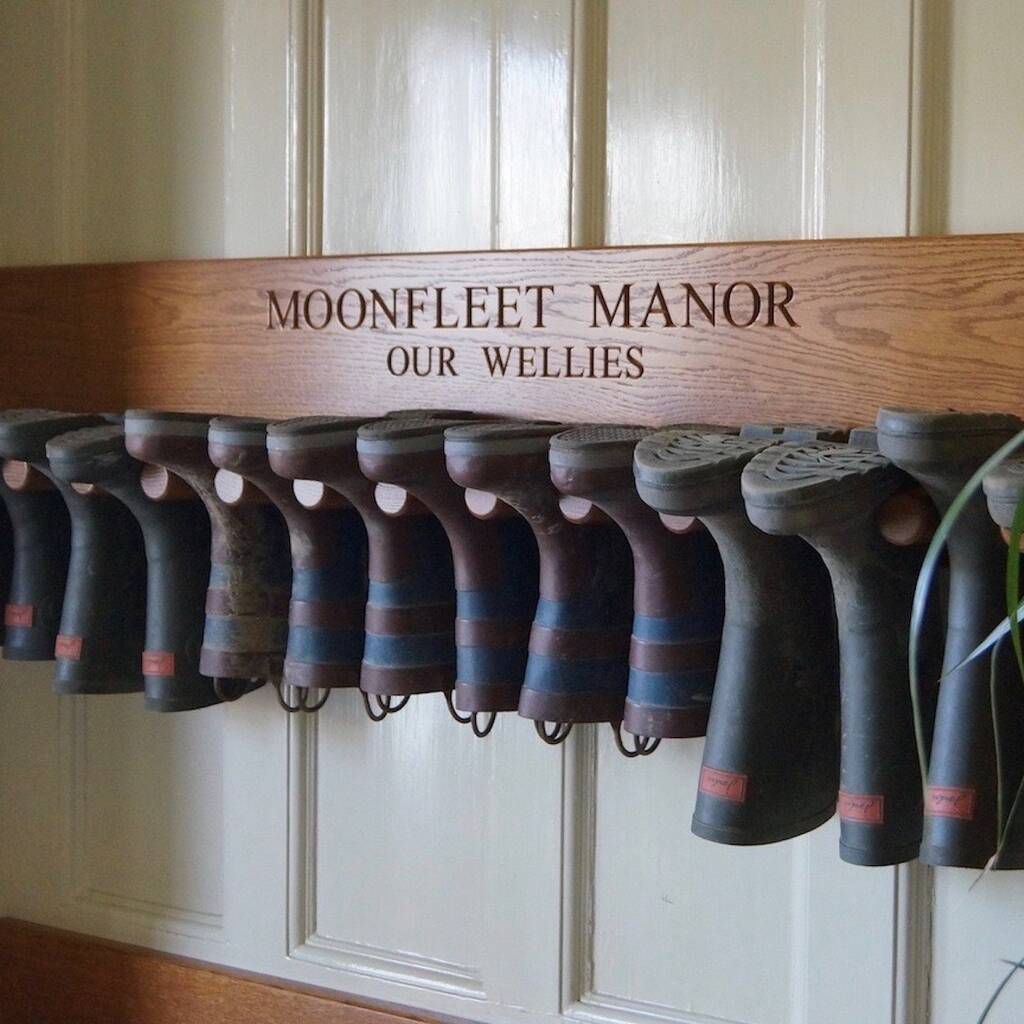 Personalised Wooden Welly Boot Wall Racks