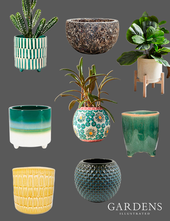 Compilation of ceramic plant pots