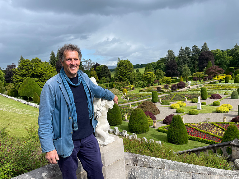 Monty Don in the gardens of Drummond Castle © AHA Productions Ltd, Alexandra Henderson
