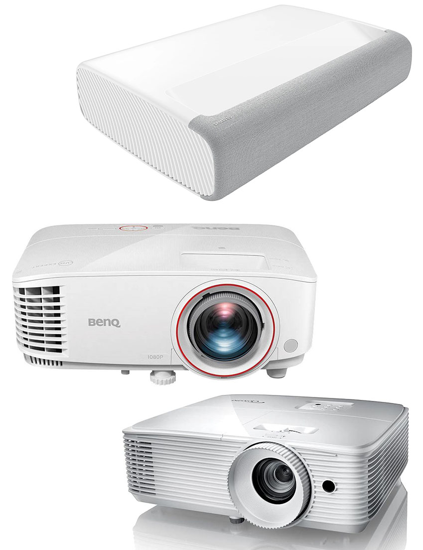 Outdoor projectors on a white background