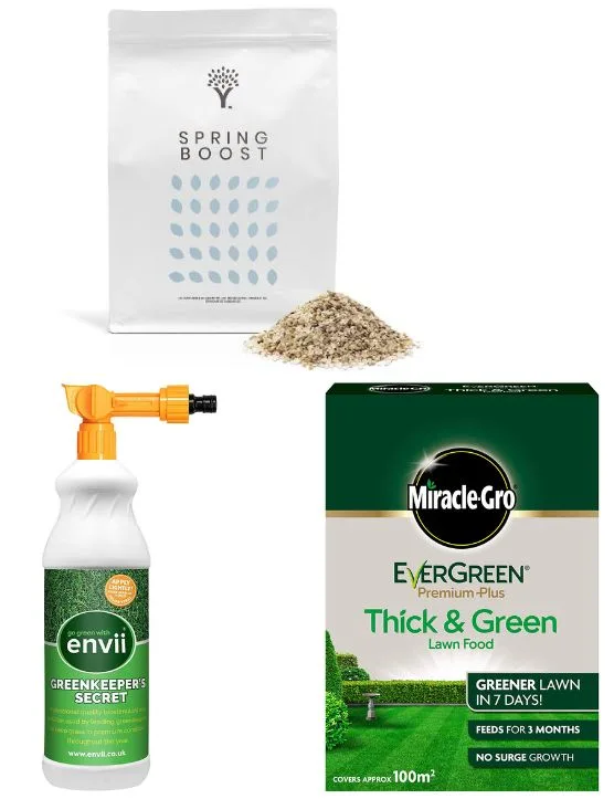 Lawn feed on a white background